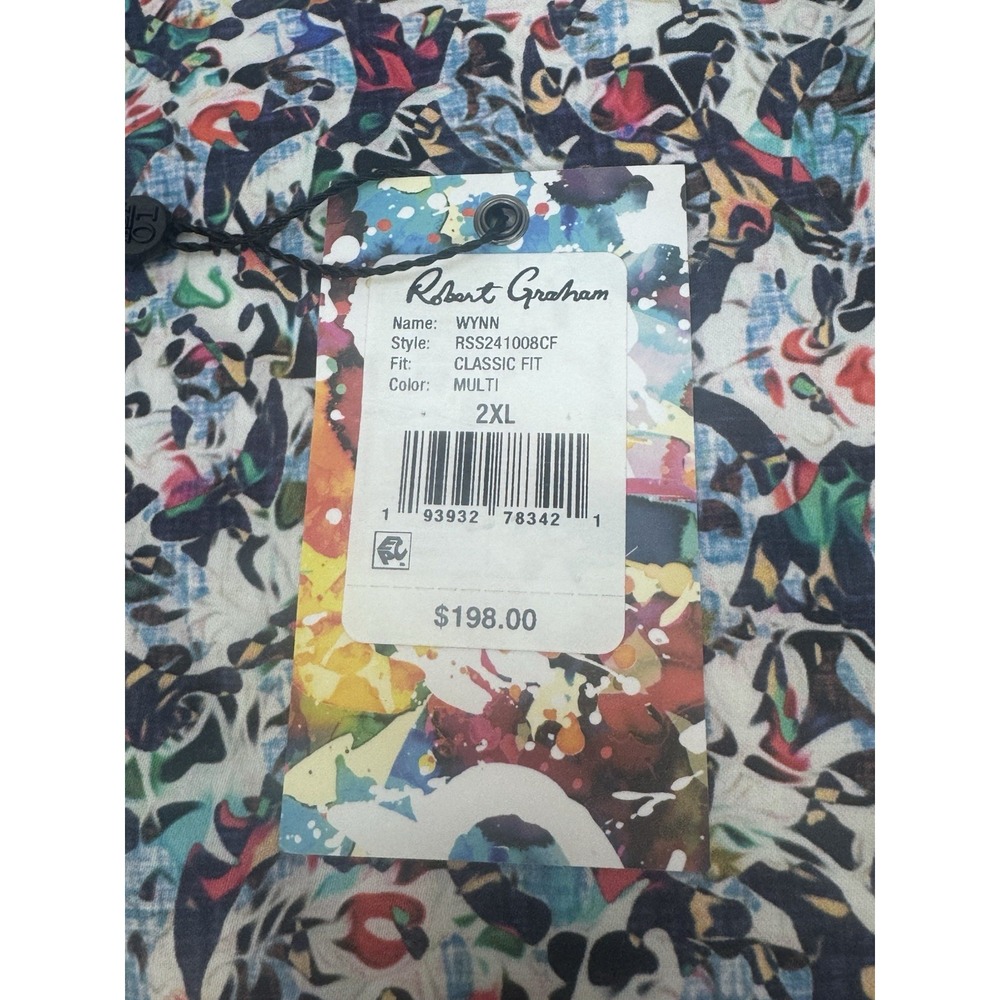 NWT Robert Graham WYNN  Abstract Geometric Classic Fit L/S Shirt Size 2XL  $198 - Picture 3 of 11